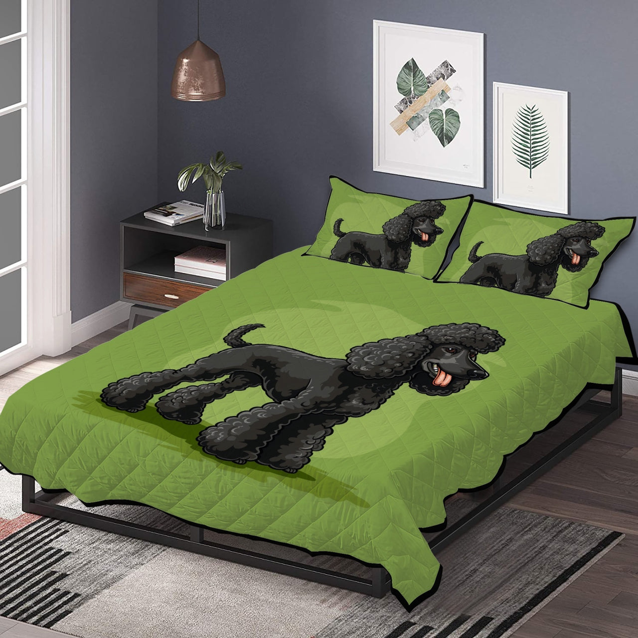 Cute Poodle Bed Set