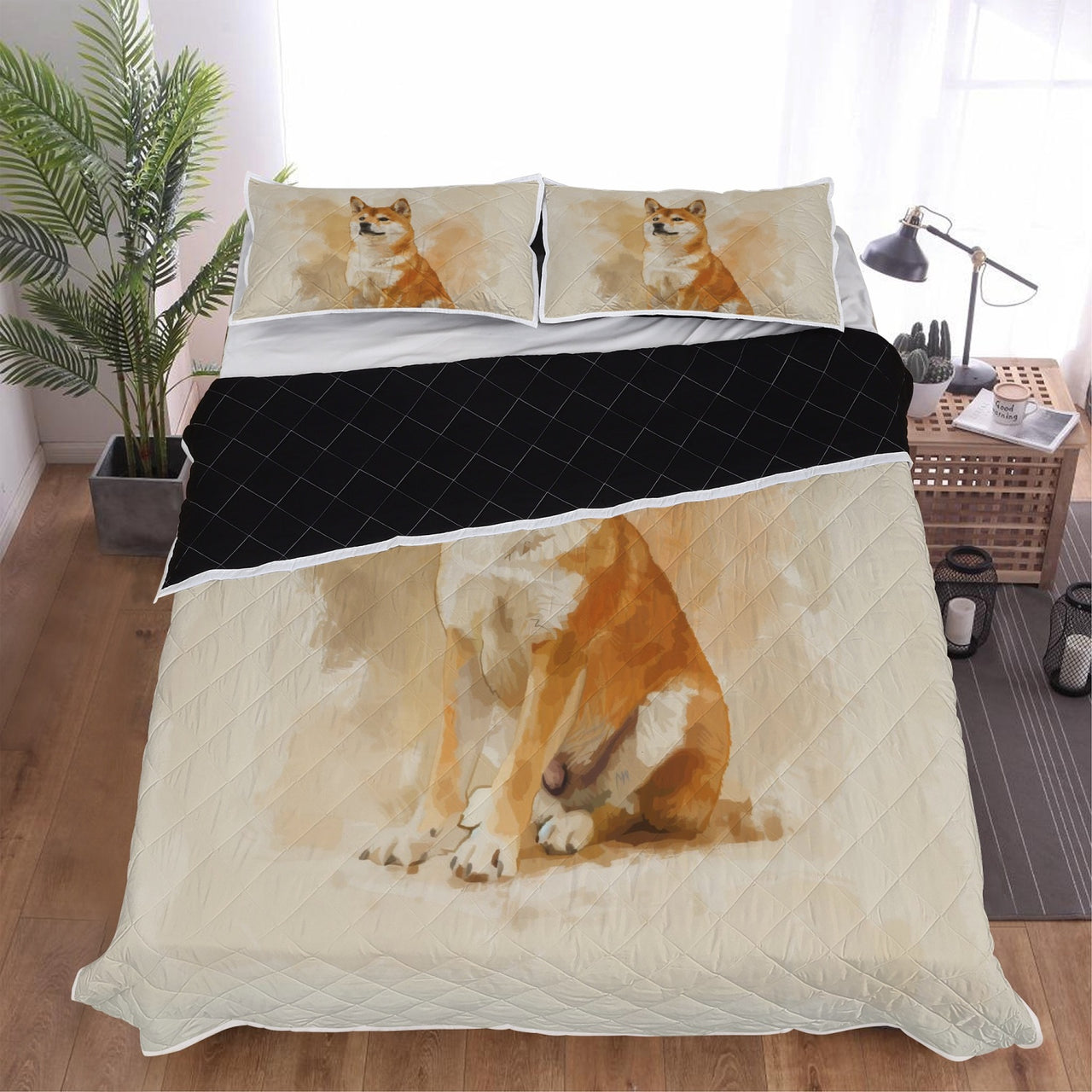Cute Shiba Inu Bed Set