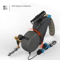 Thumbnail for Dual Dog Leash with Flashlight
