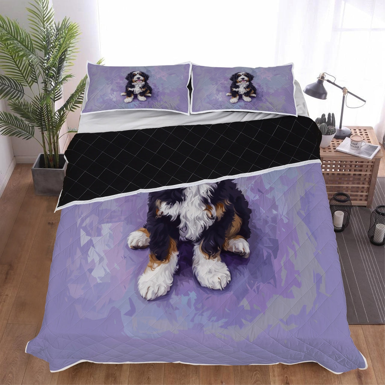 Lavender Bernedoodle Bed Set