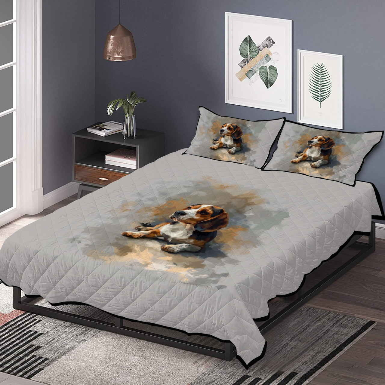 Cute Beagle Bed Set