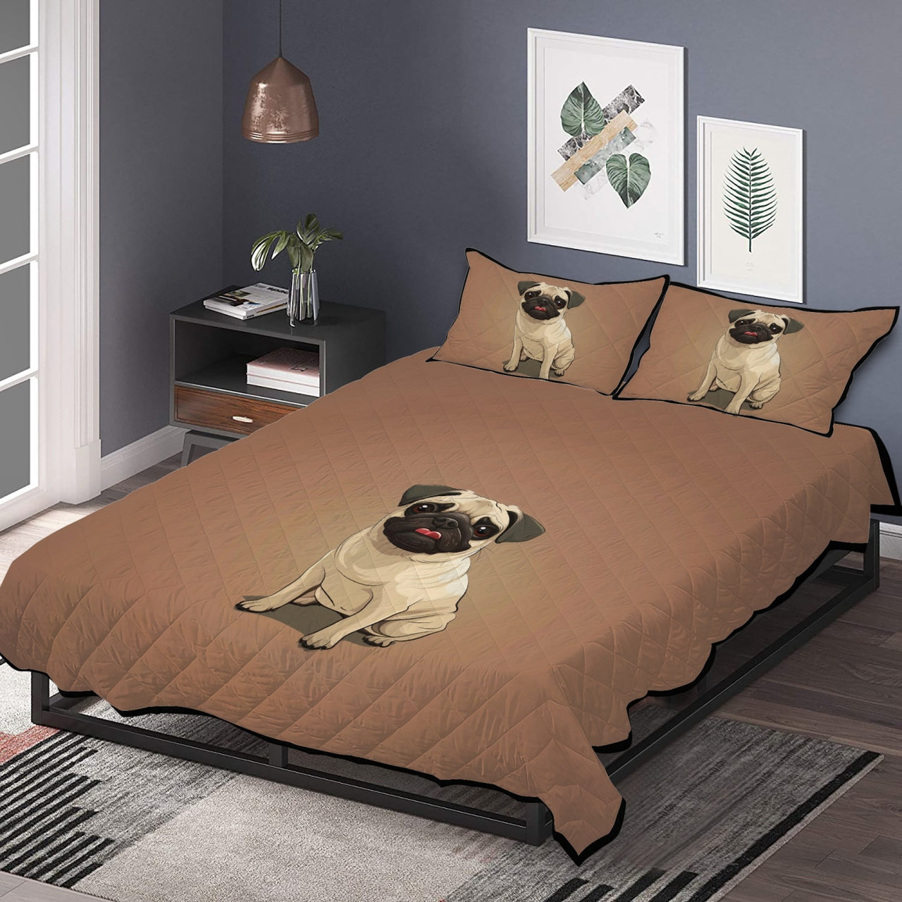 Cute Pug Bed Set