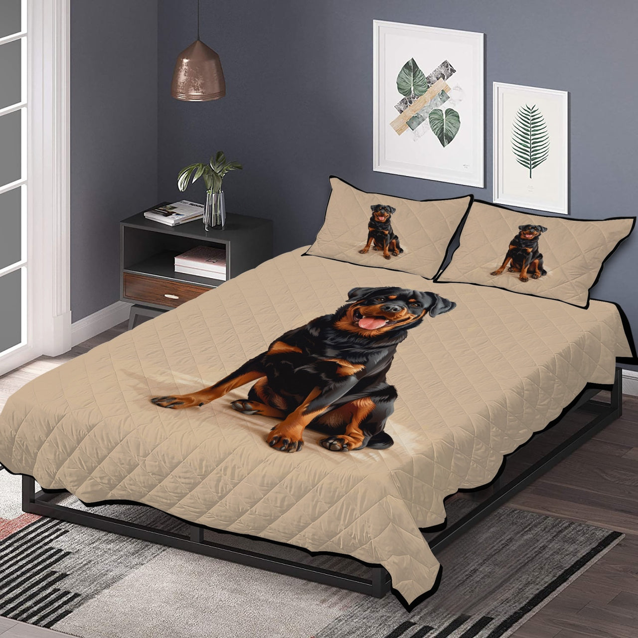 Cute Rottweiler Bed Set
