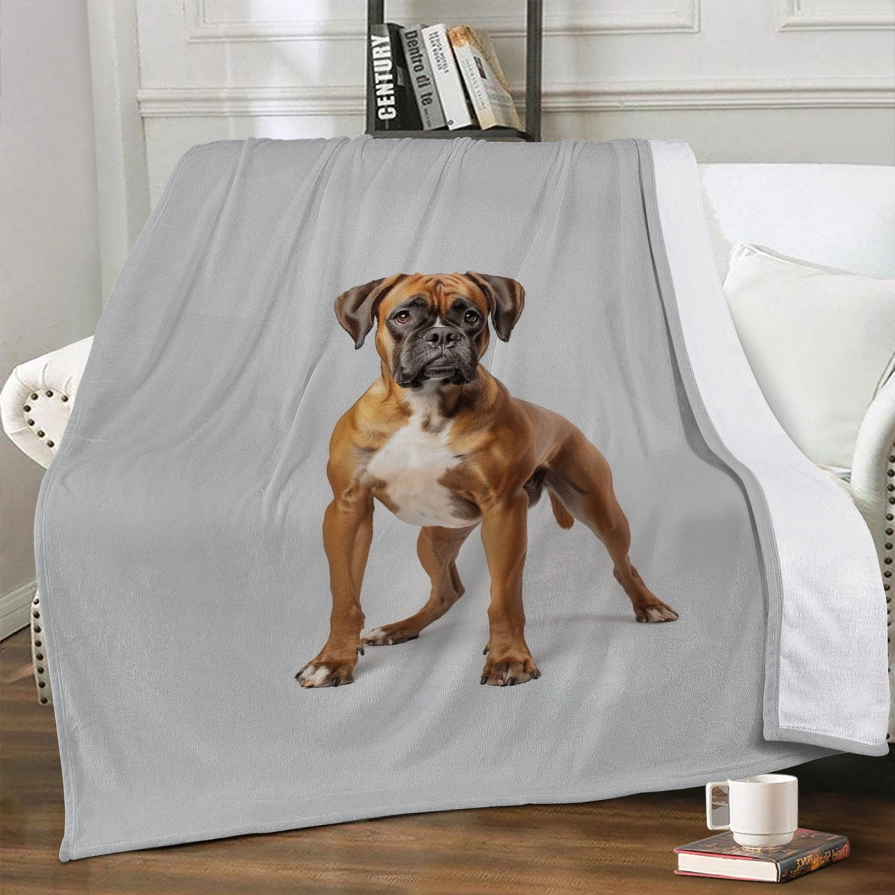 Boxer Plush Fleece Throw Blanket