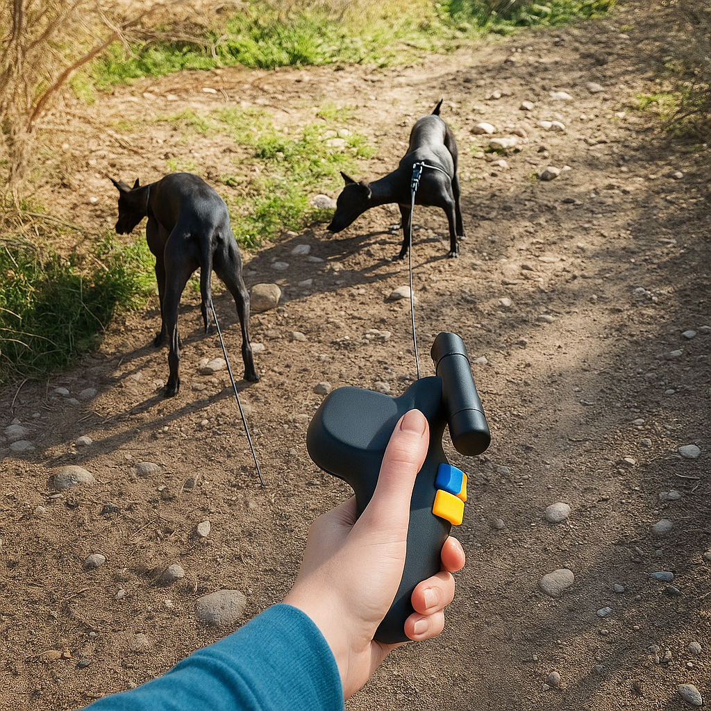 Dual Dog Leash with Flashlight