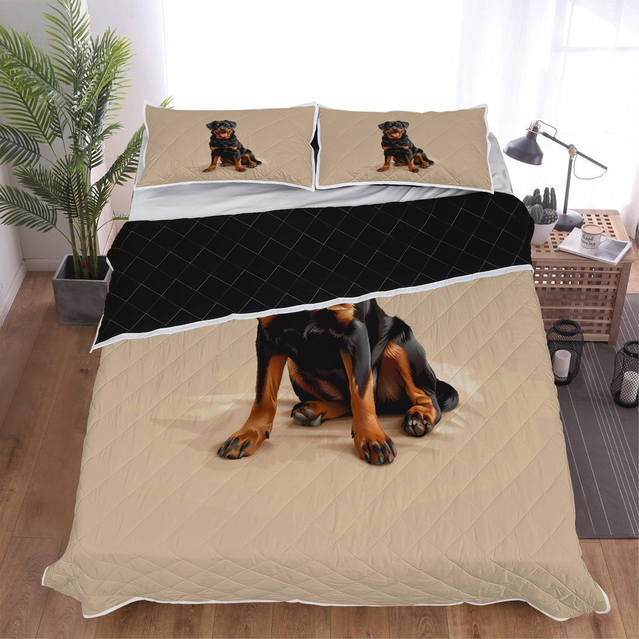 Cute Rottweiler Bed Set