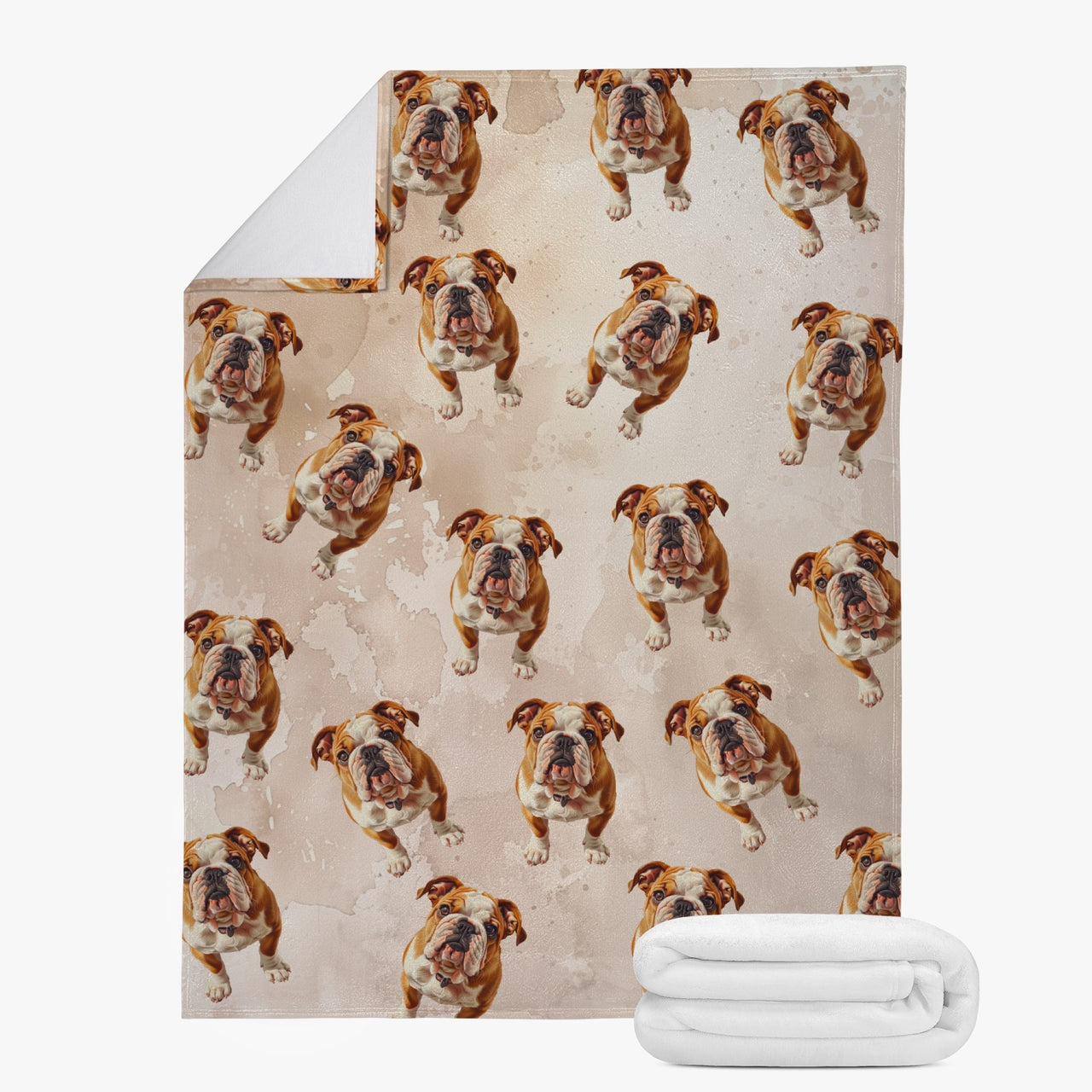 Plush Throw Blanket - English Bulldog