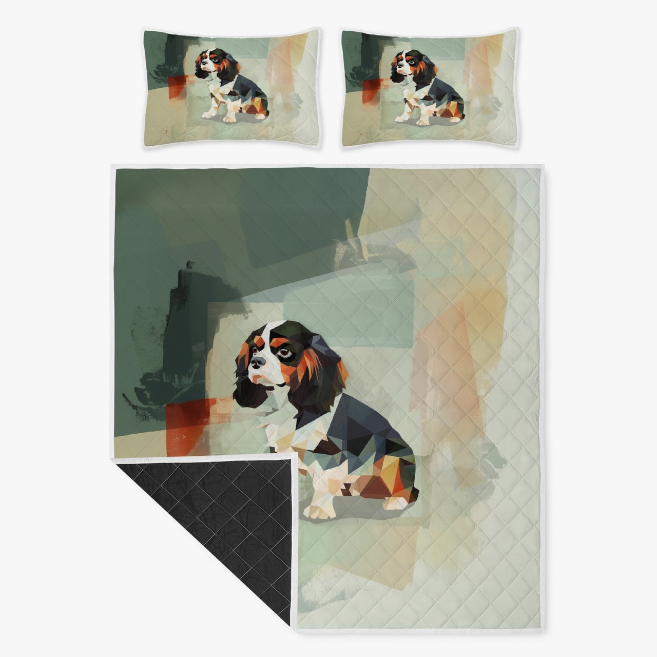 Modern King Charles Cavalier Bed Set