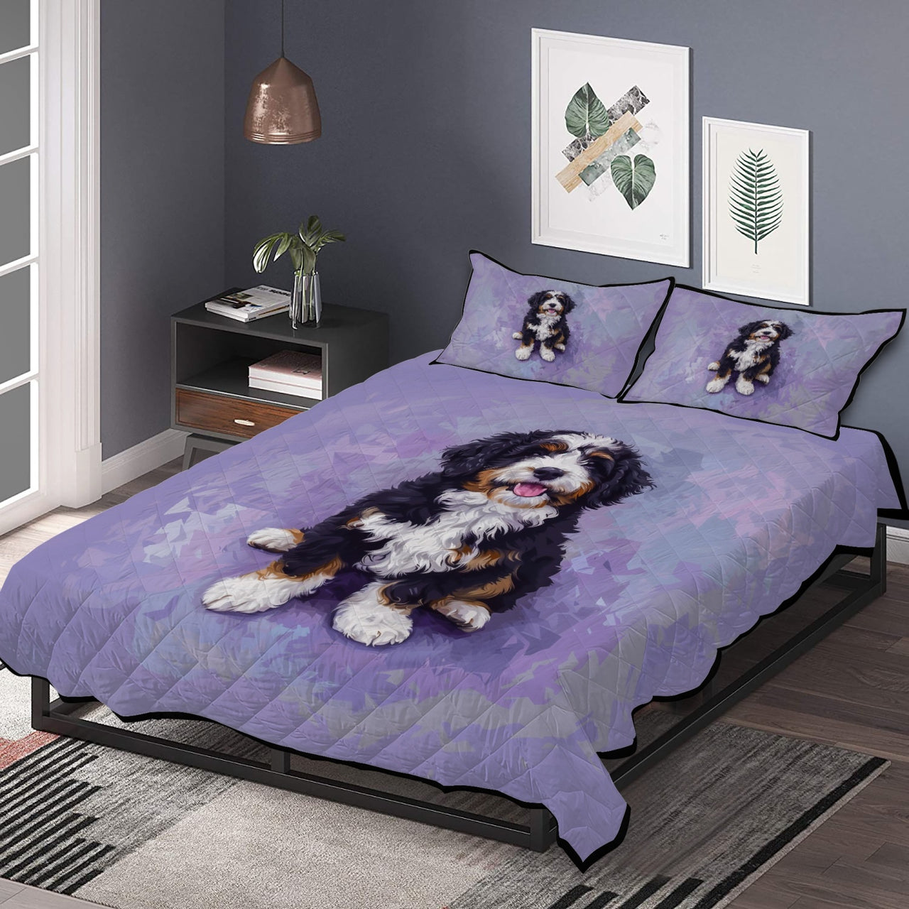 Lavender Bernedoodle Bed Set
