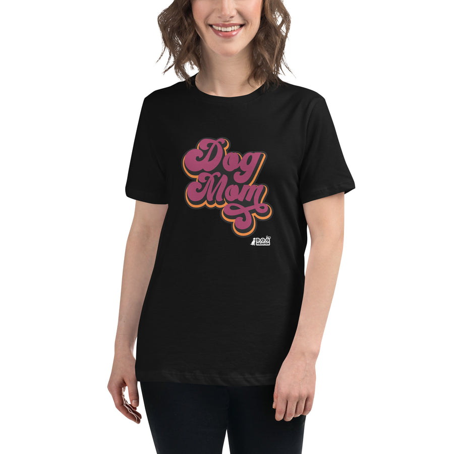 Cursive Dog Mom Women's Relaxed T-Shirt