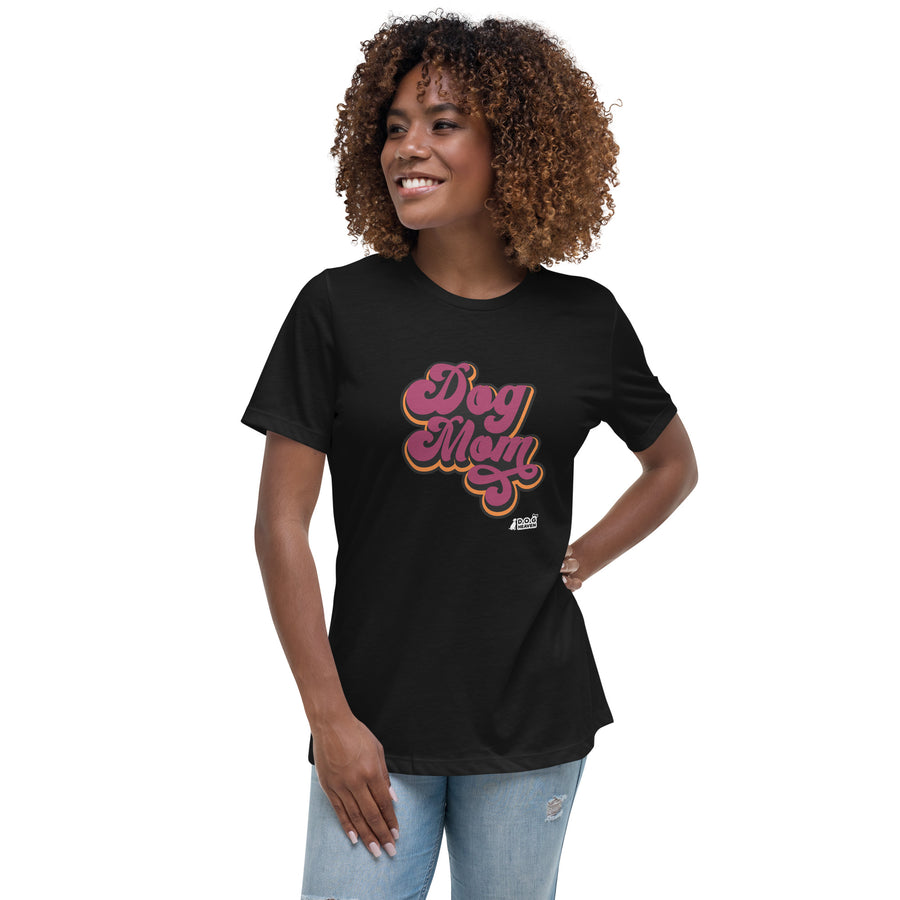 Cursive Dog Mom Women's Relaxed T-Shirt