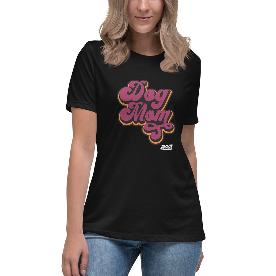 Cursive Dog Mom Women's Relaxed T-Shirt